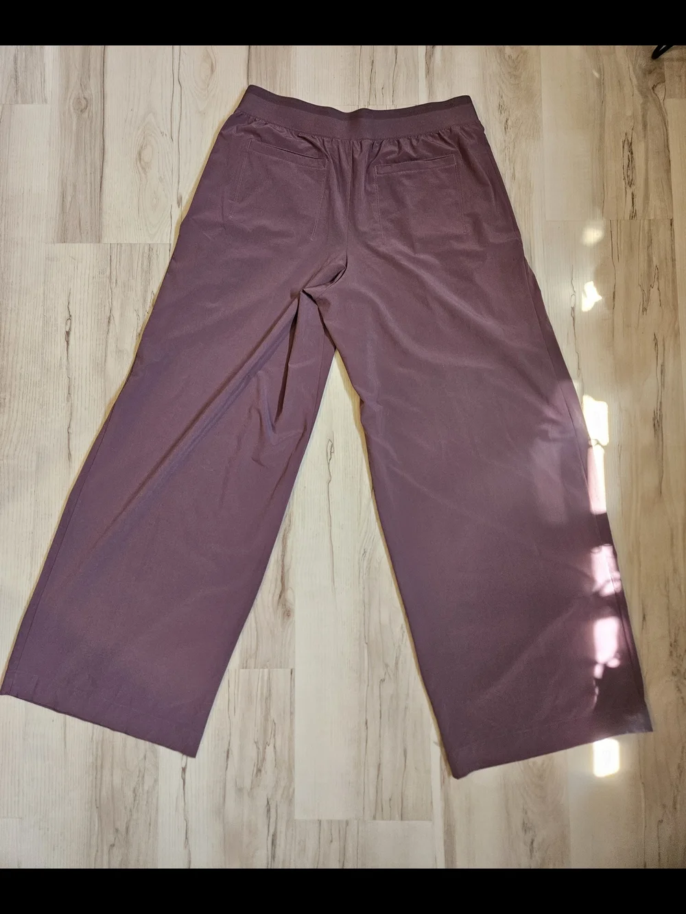 Athleta Brooklyn Heights Wide Leg Pleated Pants Mauve Purple Womens 14 Tall EUC - Picture 13 of 15